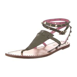 Valentino Rockstud Leather Sandals Sz 39.5